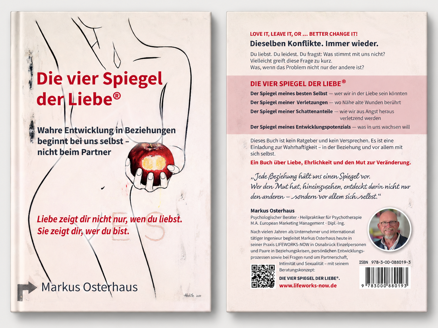 Buch Die vier Spiegel der Liebe von Markus Osterhaus mit Vorder- und Rückseite